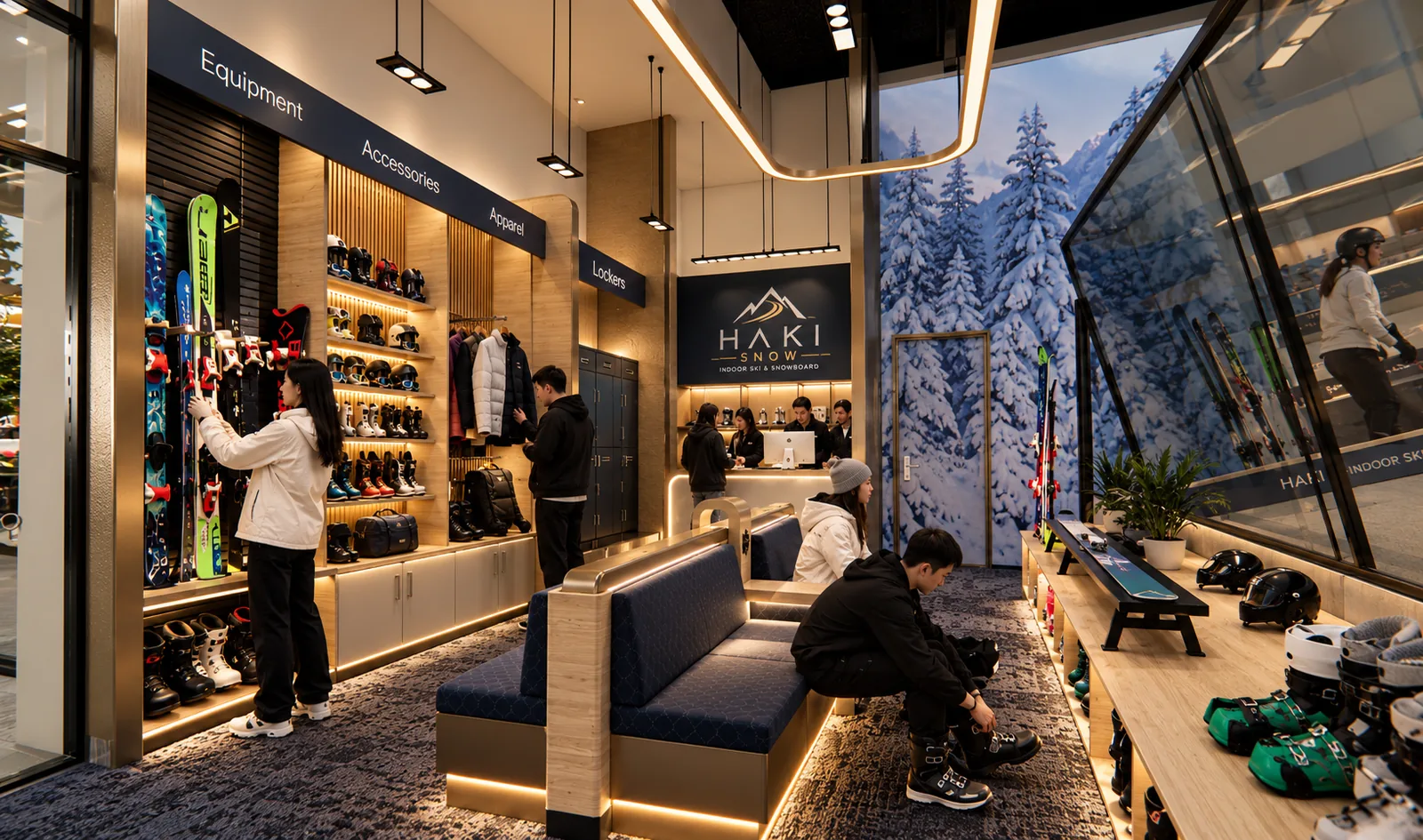 ร้านอุปกรณ์สกีและสโนว์บอร์ด OGASAKA และ BURTON ที่ HAKI SNOW